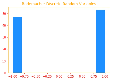 Rademacher Discrete Random Variables
